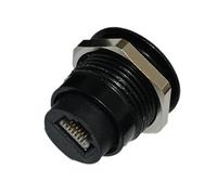 Gissroys RJ12 6P6C prese telefoniche filettate e due prese per reti da ufficio, montaggio cabinet, prese telefoniche filettate