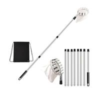 Gissroys Strumento telescopico della collezione di frutta regolabile da 3 3 piedi a 13 piedi con testa in acciaio inox per raccogliere pere arance in giardini strumento di raccolta leggero