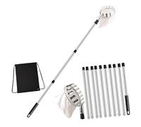 Gissroys Strumento telescopico della collezione di frutta regolabile da 3 3 piedi a 13 piedi con testa in acciaio inox per raccogliere pere arance in giardini strumento di raccolta leggero