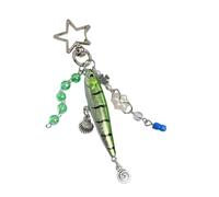 Gissroys Swinging Fish Portachiavi Autentica Marina Creatura Design Flessibile Giunti Zaini Borsa Decorazione Per Uso Quotidiano Catena Chiave Di Pesce Realistica, verde, Taglia unica