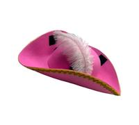 Gissroys Tappi Pirata Piumati Con Pizzo Dorato Per I Bambini Costume di Halloween Fare Giochi E Avventura Caccia Al Tesoro Un Cappello Da Pirata Regolabile