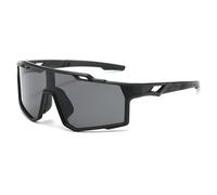 Gissroys Unisex Sporty Shades Con Corpo Ergonomico Per Confortevoli Con Accessori Da Baseball Sport Occhiali Da Sole, Black Frame Gray Pie, taglia unica
