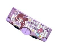 Gissroys Valigetta multiuso con forbici a punta per dita wrap Tape righello Eraser per bambini Boy Student Student Pen Box, a