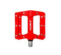 Pedali da discesa - bmx filetto in resina 9-16 con perni argentati Switch jump Rouge 105x97 mm