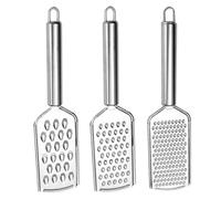 GisWell 3 grattugia - grattugia da cucina - Set di grattugia in acciaio inox con 3 diversi fori per cioccolato, carote, zenzero