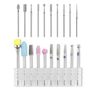 GisWell Punte per fresa unghie rSet, set di punte per fresa per unghie in gel, fresa per unghie in gel per la rimozione di unghie in gel acrilico, strumenti per manicure e pedicure