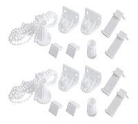 GisWell Set di 2 supporti a rullo per finestre, 17 mm, con fissaggio a clip, senza fori, per tenda avvolgibile oscurante, doppia tenda avvolgibile (bianco)