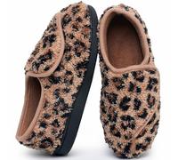 Git-up Pantofole per Diabetici in Memory Foam per Artrite da Donna, Edema, Scarpe da Casa Chiuse Comode e Regolabili, PanteraMarrone 8