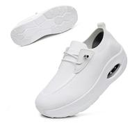 Git-up Scarpe da Passeggio da Donna in Mesh Traspirante con Cinturino Elastico, Sneaker Leggera con Cuscino d'Aria per Palestra e Fitness, 2087-Bianco 37