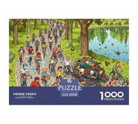 Gita sulla pista ciclabile del Parco del Ciclismo Puzzle in Legno Impermeabile DIY Puzzles Da 1000 Pezzi Regali Per Adulti Colorati Giochi Educativi