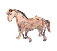 Gitekain Animal Building Blocks, Wooden Horse Puzzle Toy, Kids Desktop Assembly Ornament, Creative Interlocking Bricks, Ideal for Boys Girls Educational Play Display