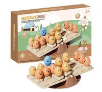 Gitekain Balancing Game, Seesaw Stacking Puzzle with Chicken Design, Interactive Educational Sensory Toy for Playground, Backyard, Learning Activities, 7.28x2.17x4.13 inches