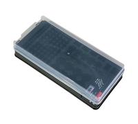 Gitekain Battery Storage Organizer - 116 Grid High Capacity Storage Box, Large Portable Battery Holder with -Size Organizer for D, C, AA, AAA, 9V, Cell, Electrical Tools, Outdoor, Workplace, 17.5x7cm