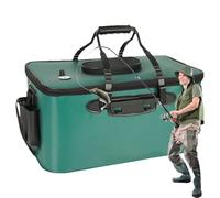 Gitekain Bucket Fish Bucket, Live Fish Container, Portable Water Carrier, Storage Bag with Strap, Fishing Accessories for Travel, Beach, Hiking, Outdoor Picnic, 15,75 x 9,45 x 9,06 pollici
