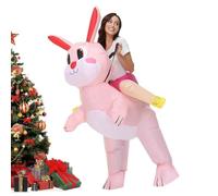 Gitekain Costume Da Coniglio Pasquale Costume Gonfiabile Da Cavalcare | Vestito Da Coniglio Gonfiabile Per Feste per Adulti Bambini Adolescenti Raduni Cosplay Halloween Pasqua Natale