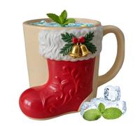 Gitekain Cute Christmas Mugs, Elk Gingerbread Man Resin Cup, 12oz Holiday Coffee Mug for Drink Tea Milk Juice Water with Festive Resin Handle for Kitchen Home Office School, Christmas Decorations Cup