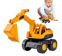 Gitekain Escavatore giocattolo, Inertia Driving Construction Vehicle Kids, Freewheeling Educational Toy, and Young Children, Durevole Pretend Play Truck for Indoor Outdoor Use, Yellow