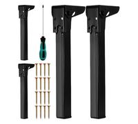 Gitekain Folding Table Legs, 4-Piece Laptop Desk Furniture Feet Set, Rubber Floor Protectors, Adjustable Support Legs for Cabinet, Sofa, Dresser, Bed, and Cupboard, 30x40cm