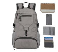 Gitekain Hiking Daypack, Waterproof Travel Backpack for Men & Women, Small Compact Foldable Bag, Lightweight with Reflective Stripes for Outdoor Sport, Cycling & Biking, 29x14x44 cm, grigio, Se