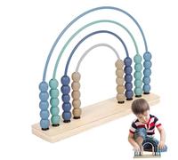 Gitekain Mathematics Abacus, Miniature Wooden Counting Frame, 4 Rows Math Manipolatives for Elementary Education, Skills and Logical Learning Tool, 27 x 22 x 6,4 cmx