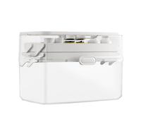 Gitekain Medicine Organizer, Double Layer Storage Box, Ampia Capacity Medical Case for Medicine, Snacks, and Stationery, Car, Travel, 11,81 x 7,09 x 9,25 pollici, White