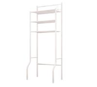 Gitekain Over Toilet Storage - 37x151 cm Space Saving Metal Rack for Bathroom Organization, Small Solution with Open Function, Storage Shelf for Home, Apartment, Dorm, Restroom, Black Finish