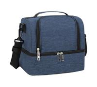 Gitekain Picnic Bag, Leak-Proof Cooler Lunch Tote, Waterproof Portable Pouch For Party, Camping, Beach, Work, Drinks, School For Outdoor Adventures, 9.84x6.69x9.06 Inches, Gray And Blue