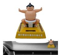 Gitekain Solar-Powered Sumo Wrestler Bobblehead Toy Car Dashboard Dancing Figurine Fun Bobblehead Decor For Kids & Car Interior Decoration, Sturdy Ensuring Long-Lasting
