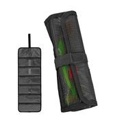 Gitekain Tackle Bag, Roll Up Fishing Lure Wrap, Waterproof Foldable Gear Organizer, Portable Storage Pouch for Anglers, Kayak Trips, Boat Travel, Beginners, Husband Gift, Black