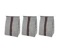 giteo bedding Confezione da 3 sacchetti portatili per stivali, impermeabili e antipolvere, per scarpe, da viaggio, trasparenti, con manici, per uomini e donne, Plaid mille uccelli, Stile moderno