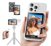 Gitfos Vlog - Schermo monitor per selfie per iPhone, registrazione cablata 4K 30 fps, con cavo USB-C da 40 Gbps, uscita audio cablata, selfie magnetico doppio per selfie Vlog, TikTok Live Stream (non