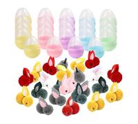 Gitohoni 24 Pezzi Uova di Pasqua Riempibili Capsule Giocattolo Interattivo Riutilizzabile Coniglietti Plastica per Bambini Adatto a Feste Regali Decorazioni, 24 Pz