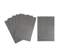 Gitohoni 6Pcs Blank Mesh Canvas Sheets Crafts Rug Hooking Canvas Bag Making for Embroidery Cross Stitch Needlepoint Yarn Crafting Crochet Black
