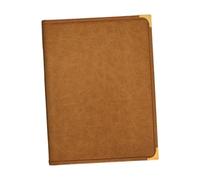 Gitohoni Cartella per Menu Del Ristorante, Copertina per Menu, per Menu, Raccoglitore, Robusto in PU PVC E Metallo per Un Uso Durevole, Visualizzazion, Marrone
