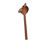 Gitohoni Cavallo Gonfiabile Bastone Giocattolo Animale Testa Cavallo PVC Riciclabile Facile da Usare Adatto per Bambini Feste Regali Riunioni, Marrone