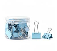 Gitohoni Fermaglio Binder Clip Resistente in Acciaio Manganese Facile da Usare per Raggruppare Ricevute E Manoscritti Senza Rovinare i Adatto a Archivisti Dimensione Unica, Azzurro, 32MM