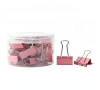 Gitohoni Fermaglio Binder Clip Resistente in Acciaio Manganese Facile da Usare per Raggruppare Ricevute E Manoscritti Senza Rovinare i Adatto a Archivisti Dimensione Unica, Rosa, 32MM