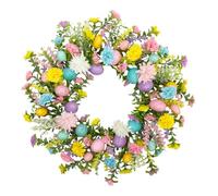 Gitohoni Ghirlanda Pasquale Artificiale con Uova Ornamento Floreale Creativo Da Appendere Centrotavola Decorativo Artigianato in Materiale Pp Durevole Adatta P, Style B
