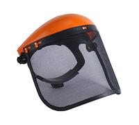 Gitohoni Protezione per Il Viso Da Motosega, Leggera, in Rete D'acciaio, con Buona Ventilazione E Cinturino Regolabile, Ideale per Lavori di, arancia