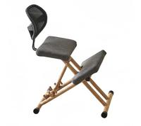 Gitohoni Sedia Ergonomica Bambini Sedia Inginocchiatoio Sgabello Postura Sedia Corretta Supporto Regolabile Tre Altezze per Diverse Stature Adatta per Studio, Grigio, Con Schienale