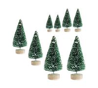 Gitohoni Set di Mini Alberelli di Pino per Decorazioni Natalizie - 8 Pezzi, Verde Scuro