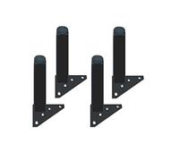 Gittcoll 4 Pcs Mobili Regolabili Gambe in Ferro Resistenti 300Kg Metallo Industriale Supporti Fai Da Te con Pavimento in Gomma Antiscivolo per Tavolo Comodino Divano Armadio Comò Letto (8cm, Nero)