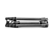 Gitzo GK0545T-82TQD Traveler Treppiede con Testa a Sfera Centrale, Ultra Compatto, Ripiegabile e Leggero, Colonna Corta per Inquadrature Raso Terra Inclusa, Serie 0, 4 Sezioni, Fibra di Carbonio