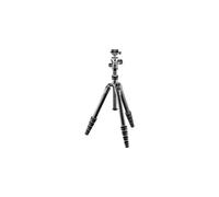 Gitzo GK1555T-82TQD Traveler Treppiede con Testa a Sfera Centrale, Compatto, Ripiegabile e Leggero, Colonna Corta per Inquadrature Raso Terra Inclusa, Serie 1, 5 Sezioni, Fibra di Carbonio