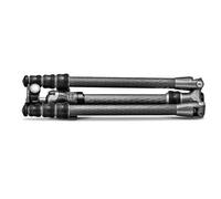 Gitzo GK0545T-82TQD Traveler Treppiede con Testa a Sfera Centrale, Ultra Compatto, Ripiegabile e Leggero, Colonna Corta per Inquadrature Raso Terra Inclusa, Serie 0, 4 Sezioni, Fibra di Carbonio