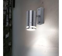 V-TAC Portafaretto LED da Muro Rotondo GU10 (Max 35W) Colore Metallico IP44