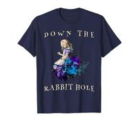 Giù Il Coniglio Buco Vintage Alice nel Paese delle Maglietta