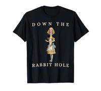 Giù Il Coniglio Buco Vintage Alice nel Paese delle Maglietta
