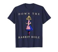 Giù Il Coniglio Buco Vintage Alice nel Paese delle Maglietta