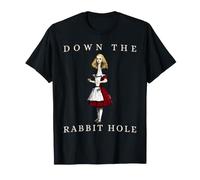 Giù Il Coniglio Buco Vintage Alice nel Paese delle Maglietta